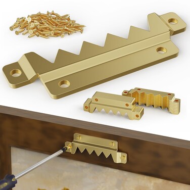 Wuno Shop 15PCS Sawtooth Picture Hangers, Heavy Duty Picture Hanging Hardware with Screws, Large Saw Toothed Picture Frame Brackets for Solve Heavy Picture Hanging, Picture Frame Hooks -Gold