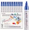 TFIVE Blue Paint Pens Markers - 12 Pack Oil Based Permanent Marker, Medium Tip, Never Fade, Quick Dry, Waterproof Paint Pen for Rocks Painting, Wood, Fabric, Plastic, Canvas, Glass, Metal
