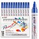 TFIVE Blue Paint Pens Markers - 12 Pack Oil Based Permanent Marker, Medium Tip, Never Fade, Quick Dry, Waterproof Paint Pen for Rocks Painting, Wood, Fabric, Plastic, Canvas, Glass, Metal
