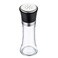 Restaurantware Vetri 6.3 Ounce Pepper Shaker, 1 Salt Shaker - Included Lid Cover, Clear Finish, Glass Spice Shaker, Refillable, Dishwashable
