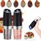 Gravity Electric Pepper and Salt Grinder Set [White Light] - Battery Operated Automatic Pepper and Salt Mills,Adjustable Coarseness,One-Handed Operation,Utility Brush,Stainless Steel by DLD