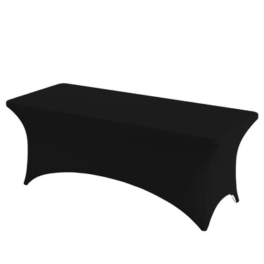 Xswzaqolk Custom Table Cloth with Business Logo Design Your Own Personalized Tablecloth with Your Text Logo Name Customize Tablecloths for Events Weddings Birthdays, 6FT-pureblack