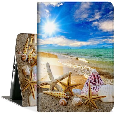 Galaxy Tab A 10.1 Case 2019, PU Leather Stand Foldable Tablet Case with Multi- Viewing Angles Cover for Samsung Galaxy Tab A 10.1 Tablet [SM-T510/T515/T517],Sunshine Beach