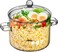 Clear Glass Simmer Pots for Cooking on Stove, Glass Stew Pot Glass Soup Pot With Lid Kitchen Stockpot Glass Cooking Pot Thickened Stock Pot Large Serving Bowl Simmer Pot for Stove (1.5L / 51OZ)