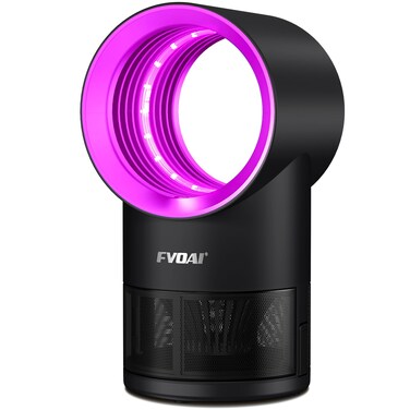 FVOAI Fruit Fly Trap for Indoors, Fly Traps Indoor for Home Bug Zapper Indoor Insect Trap with Time Setting,Suction, Bug Light &amp; 1 Pcs Sticky Glue Boards (Pink)