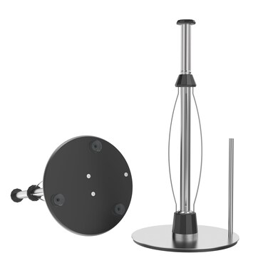 WZKALY Paper Towel Holder Countertop, Stainless Steel Paper Towel Holder Stand with Damping Effect for Kitchen, One Handed Tear Paper Towel Dispenser Countertop with Weighted Base(Sliver)