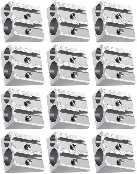 Pencil Sharpener, YOFAN Pack of 12 Manual Metal Pencil Sharpening Blade Sharpener