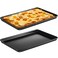 RimCereal 2 Pcs Grandma Style Pizza Pan 15 x 10 x 1 in Hard Rectangular Pizza Pans Non Stick Sicilian Style Pizza Pan Carbon Steel Pizza Pan Dish Pre Seasoned Bakeware Kitchenware
