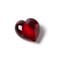 C&Atilde;&iexcl; d'Oro Small Red Heart Glass Paperweight Hand Blown Murano-Style Art Glass