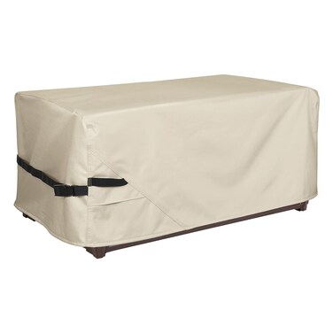 Porch Shield Patio Deck Box Storage Cover - 600D Outdoor Waterproof Tear Resistant Rectangular Fire Pit Table Covers 46 x 24 x 24 inch Beige