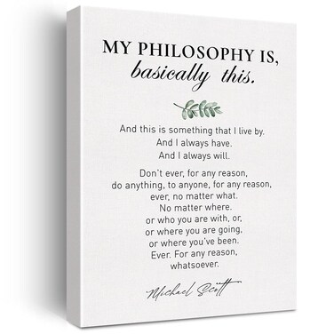 Canvas Wall Art Inspirational Motivational Philosophy Quote Canvas Print Positive Quote Canvas Painting Office Home Wall Decor Framed Gift 12x15 Inch