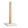LUTAVOY Paper Towel Holders Kitchen Standing Paper Towel Roll Holders with Marble Base Copper Plated(KZ20 Gold&amp;White)