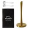 WLDDFF Brass Paper Towel Holder Countertop, Kitchen Tissue Holder with 2 Spoons, Weighted Paper Towel Holder, Stainless Steel Paper Towel Dispensers, Table Top Paper Towel Holder for Large Rolls