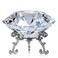 80mm(3.1inch) Diamond Crystal Paperweight Large Diamond Shaped with Stand Jewels Crystal Home Wedding Decoration Centerpieces (Transparent)