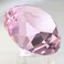 Yiasangly 60mm Crystal Glass Diamond Shaped Decoration, Crystal Diamond Paperweight Jewelry for Home Office Decor, Wedding Centerpieces Decoration, Valentine's Day Gift - Pink
