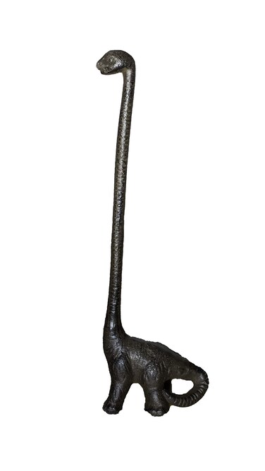 Dinosaur Cast Iron Paper Towel Holder - Sturdy and Functional - Cute Dinosaur Bathroom Decor - Dino Antique Rustic D&Atilde;&copy;cor Home Stand - Toilet Paper Stand by Sheff Store