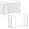 Deekin 2 Pcs Acrylic Paper Towel Dispenser Countertop Folded Paper Towel Holder, Clear Trifold Guest Napkin Dispenser for Z-fold, C-fold or Multifold Paper Towels for Bathroom Toilet and Kitchen