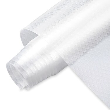 ASTIMESA 11.8 x 59 Inch Clear Shelf Liner for Kitchen Cabinets Non-Adhesive, EVA Waterproof Oil-Proof Cupboard Refrigerator Drawer Liner, Non-Slip Washable Shelf Paper Fridge Mats for Desks (Clear)
