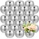 Jinei 24 Pcs Disco Vases Bulk Silver Mirror Disco Ball Flower Vase Glass Disco Ball Planter Candle Holder Glass Vase for Wedding Table Centerpieces Bedroom Office Birthday Decoration (3" X 4")