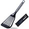 KSENDALO Flexible Slotted Spatula Turner Flipper 12.4 inch - Heat Resistant Silicone Coated Nylon Blade,Light Weigthed but Sturdy Kitchen Tool for Nonstick Pan Cooking Eggs, Fish, Pancakes, Omelettes