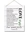 Bible Verse Printed Wood Plaque Sign Wall Hanging, Home Wall Decor Love is Patient, Love is Kind Quote Scripture Rustic Hanging Wall Plaque Wood Signs, 1 Corinthians 13:4-8 Christian Sign