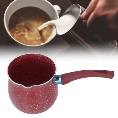 butter warmer Pan, Non Stick Milk Pan Mini Coffee Pot Saucepan Lightweight Kitchen Cooking Pot Aluminium Alloy Saucepan Cooking Pots Pot Stone Pot(red)