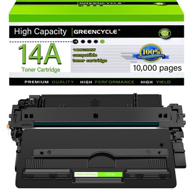 greencycle CF214A Replacement Compatible for HP 14A Black Toner Cartridge Laserjet Enterprise 700 M712dn M712n M712xh MFP M725dn M725f M725z M725z+ Ink Cartridge (1PCS)