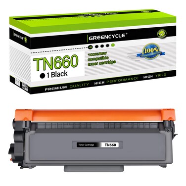 greencycle 1 Pack TN660 TN-660 TN630 TN-630 Black Toner Cartridge Replacement Compatible for MFC-L2700dw MFC-L2740dw DCP-L2540dw HL-L2300D HL-L2380DW HL-L2320D DCP-L2540DW Laser Printer