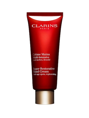 Clarins Super Restorative Hand Cream   Anti-Aging   Targets Dark Spots and Wrinkles   Promotes Youthful-Looking Hands Immediately and Over Time   Shea and Mango Butters Nourish, Soften and Smoothe