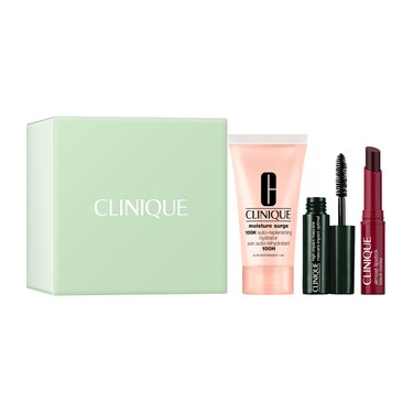 Clinique Icons Set   Almost Lipstick in Black Honey, Moisture Surge 100H Moisturizer + High Impact Mascara   Hydrating + Glow