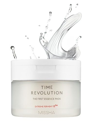 MISSHA Time Revolution The First Essence Toner Pads (75 pads) - Exfoliating Pads Enhanced with AHA, Moisturizing, Larger Size, Advanced Ferment Absorption