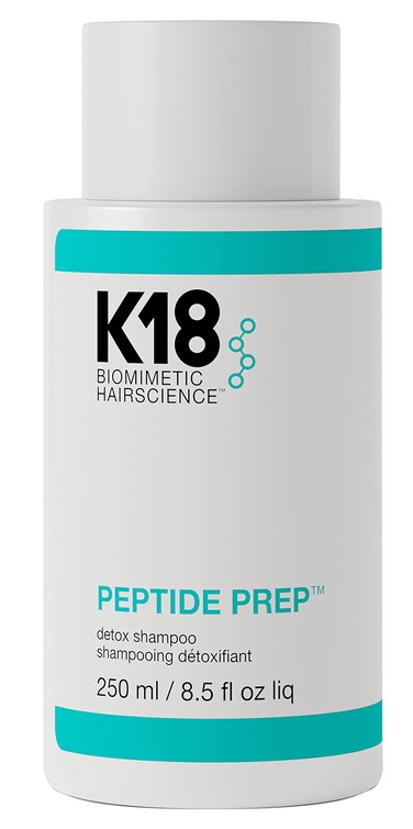 K18 PEPTIDE PREP&trade; Color-Safe Detox Clarifying Shampoo, Non-Stripping, pH-Optimized Cleanse, Removes Product Buildup, Dirt, Oils &amp; Metals, 8.5 Fl Oz