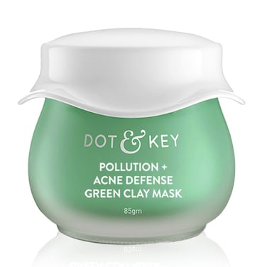 Dot &amp; Key Skin Care Pollution + Acne Defense Green Clay Mask   Clay Mask for Face with Salicylic &amp; Matcha Tea   Reduces Active Acne, Soothes Redness   For Dark Spots, Oily, Acne Prone Skin   85g