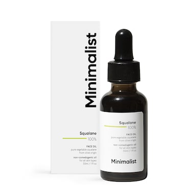 Minimalist Squalane 100% (Plant Derived) Super-Lightweight Face Oil   Improves Skin Hydration, Provides light Moisturization &amp; Reduces Fine Lines   30 ml