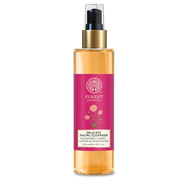 Forest Essentials Delicate Facial Cleanser Mashobra Honey, Lemon &amp; Rose Water 130 Ml (Face Wash)