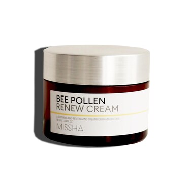 MISSHA BEE POLLEN RENEW CREAM 50ml   For Intense Hydration And Skin Barrier Support I Radiant Glow I Anti aging cream