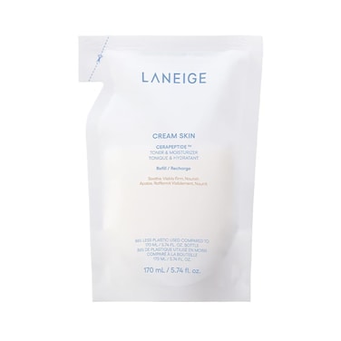 LANEIGE Cream Skin Toner &amp; Moisturizer   Dual Function   Toner for Glowing Skin   Ceramides Moisturizer with Peptides   Boosts Skin Barrier &amp; Lightweight   Korean Skincare   For Men and Women-Refill