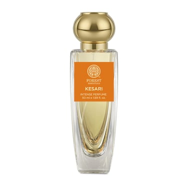 Forest Essentials Intense Perfume Kesari, Long Lasting Natural Luxury Liquid Perfume, Fragrance For Unisex, Wood Scent, 50ml