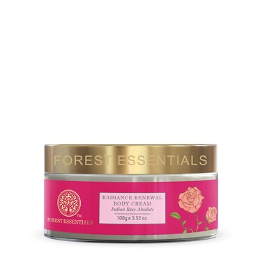 Forest Essentials Radiance Renewal Body Cream Indian Rose Absolute   Ayurvedic Moisturising Body Cream for Dry Skin   Shea Butter &amp; Rose Essential Oil for Glowing Skin