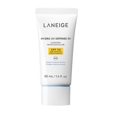 LANEIGE Hydro UV Defense Sunscreen EX SPF 50+   Broad Spectrum   Moisture Based Sunscreen   Light &amp; Non-Greasy   No White Cast   Soothing Hydration   Suitable for All Skin   For Men &amp; Women   50ml