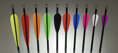 AA &amp; E Elite Plastifletch Vanes Fire Orange 3.875 in. 100 pk.