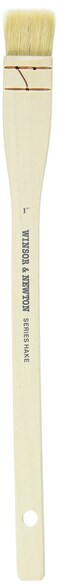 Winsor &amp; Newton Hake Wide Flat Wood Handle Brush-1", 1", White