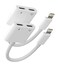 2pack,Compatible for iPhone Headphone Adapter Double Compatible with Lightning Port to Audio Jack and Charger Earphone Charging Splitter 11 12Mini pro xs xr 7 8 for ipad Connector Converter for Apple