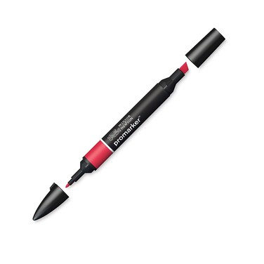 Winsor &amp; Newton ProMarker, Berry Red, Unisex Felt Tipped Marking Pen, 160 Color Palette, Two Nibs, Translucent Quality, Smooth Transitions, No Streaking