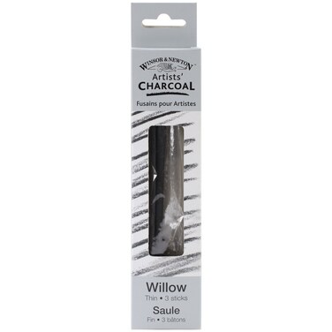 Winsor &amp; Newton Artists' Willow Charcoal, Thin, Box of 3