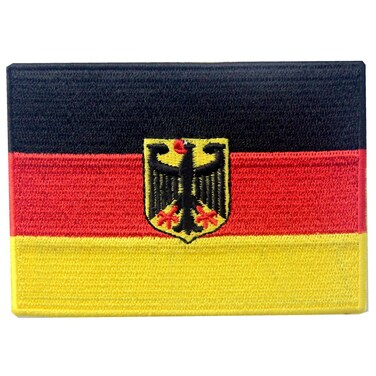 German Coat of Arms Flag Embroidered Patch Germany Eagle Iron On Sew On Bundesdienstflagge