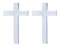 2 pcs White Cross Patch - Christian Jesus Cross Biker Fully Embroidered Iron On/Sew On Patch Applique