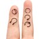 Earmark 20G Black Fakes Face Nose Rings Hoop Cute 8MM Tiny Thin Non Piercing Fuax Septum Ring 316L Surgical Steel Unpierced Clip-on Side Nose Ring Set for Women Men