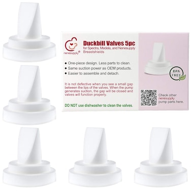 Nenesupply 5 pc Duckbill Valves Compatible with Medela and Spectra Pump Parts Use on Spectra S2 Spectra S1 and Pump in Style Harmony Symphony Replace Spectra Duckbill Valves and Medela Valve