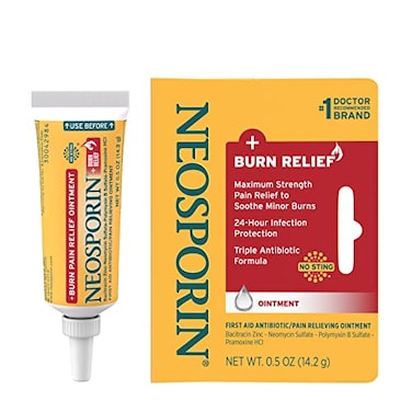 Neosporin Dual Action Burn Relief &amp; First-Aid Antibiotic Ointment for 24-Hour Infection Protection &amp; Maximum Strength Burn Pain Relief, Made with Bacitracin Zinc, Neomycin, &amp; Pramoxine HCl,.5 oz